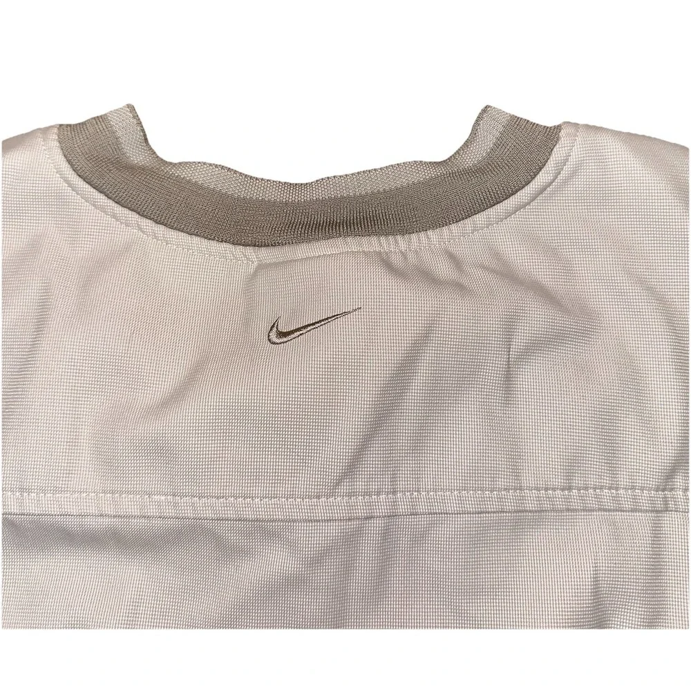 Nike‎ Golf Beige Pullover Vest Nylon Windbreaker Zip Up Pockets Men's XXL 2XL